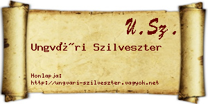 Ungvári Szilveszter névjegykártya