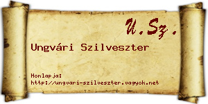 Ungvári Szilveszter névjegykártya