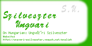 szilveszter ungvari business card